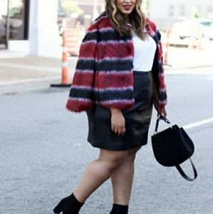 Rachel Roy Faux Fur Coat Jacket (M)